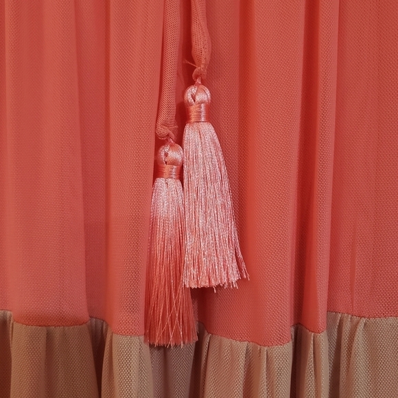 92- Taylor Women's Maxi Dress Tie Neck Soft Pink Blush Size 4 NWT - Picture 8 of 11